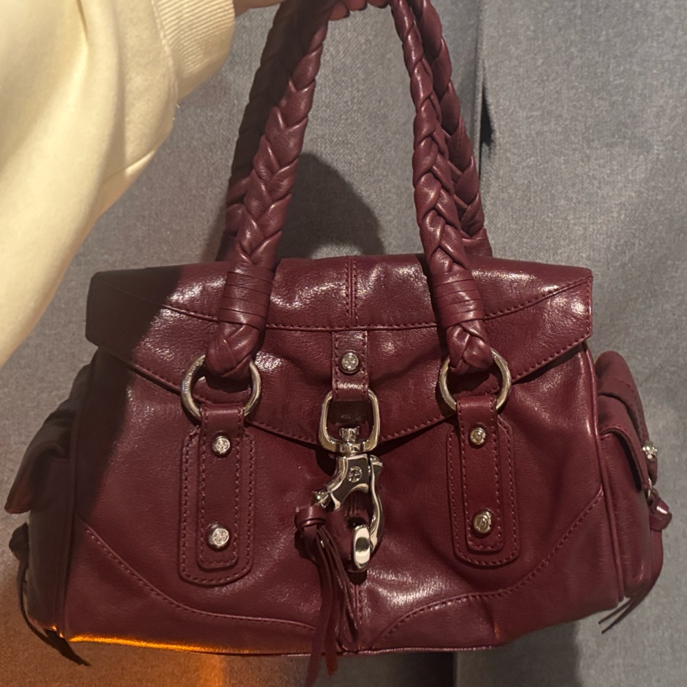 Francesco Biasia Deep Red Shoulder Bag